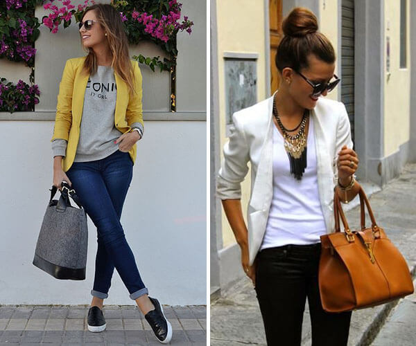 look social feminino com blazer