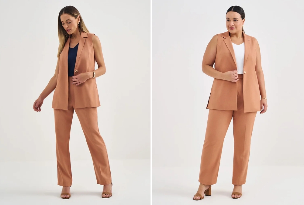 conjunto social feminino alfaiataria