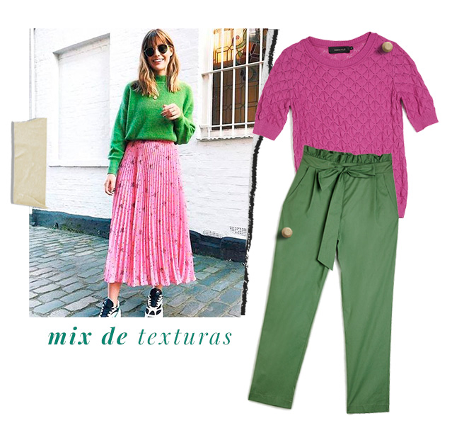 looks com rosa e verde