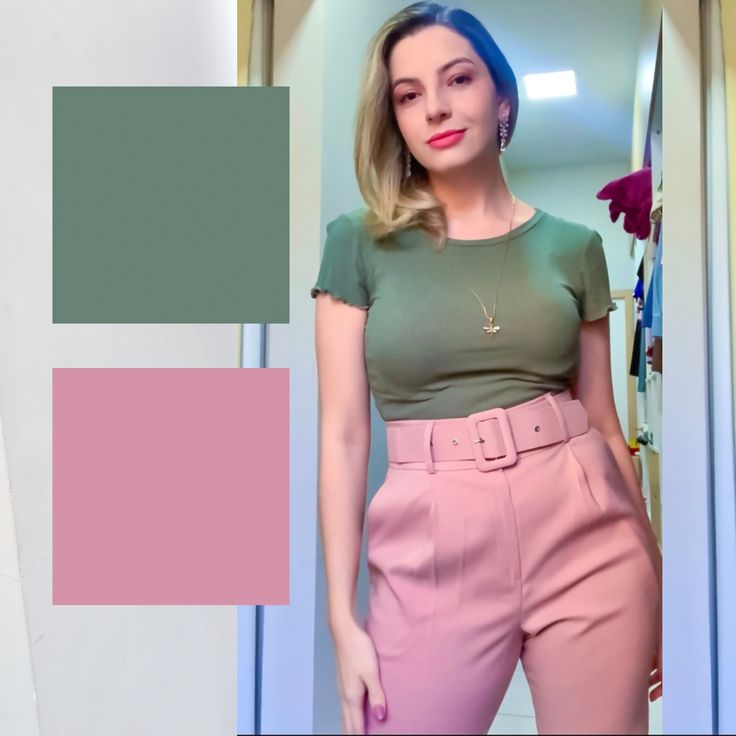 looks com rosa e verde