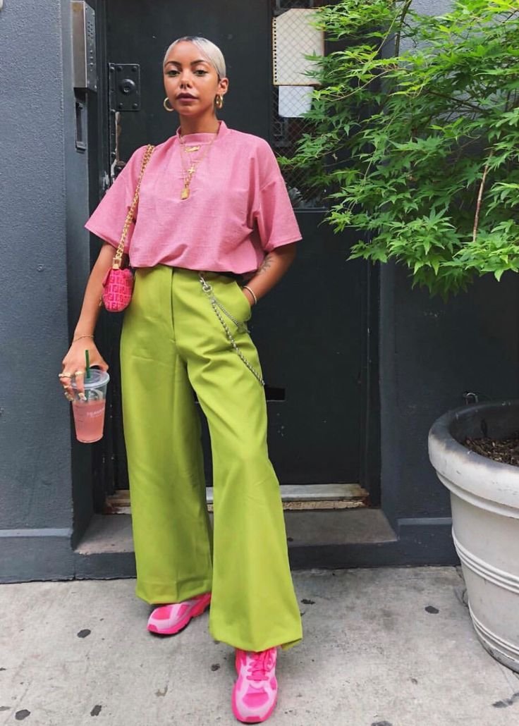 moda primavera verão verde rosa