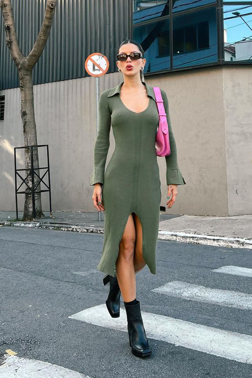 look vestido midi festa