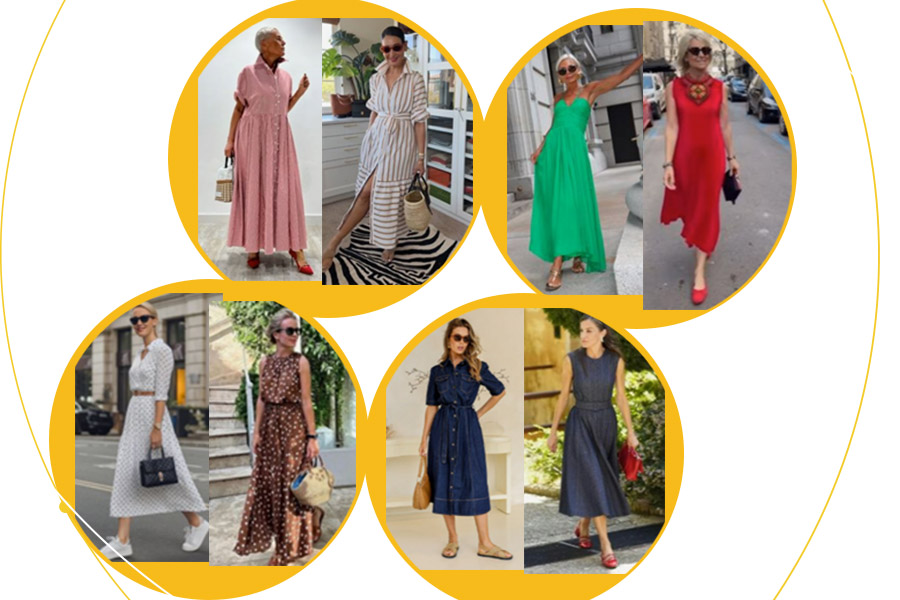 vestido midi estampado