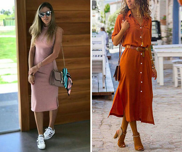 look vestido midi inverno