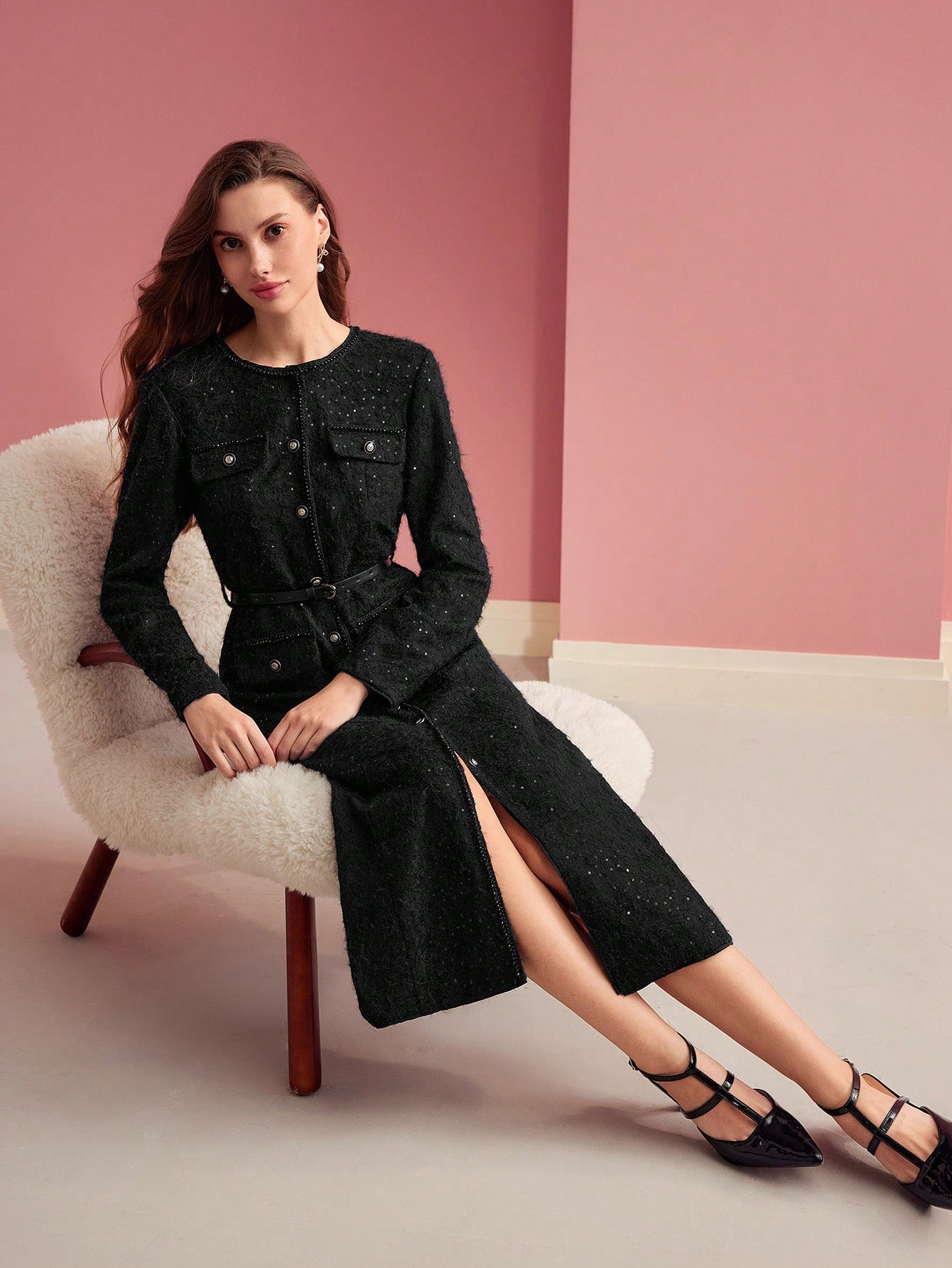 look vestido midi inverno