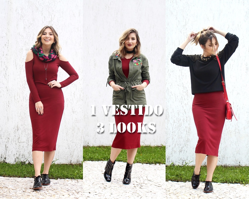 vestido midi preto