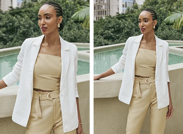 looks com blazer branco feminino