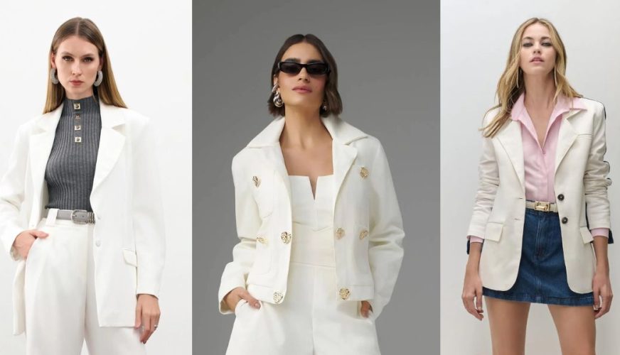 conjunto blazer branco