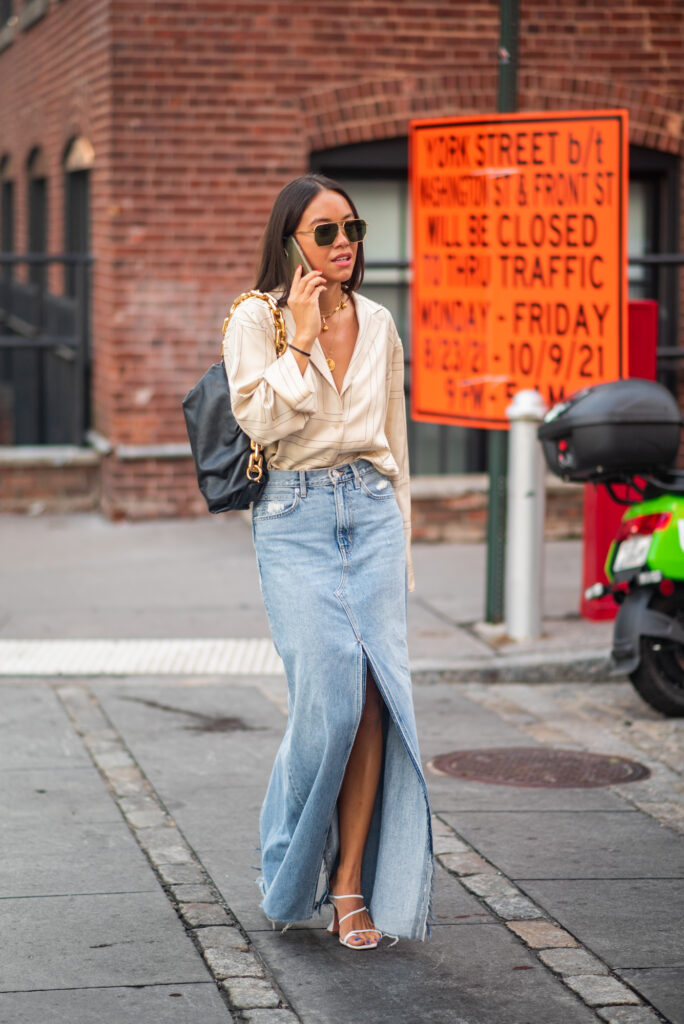 looks saia jeans longa 2026