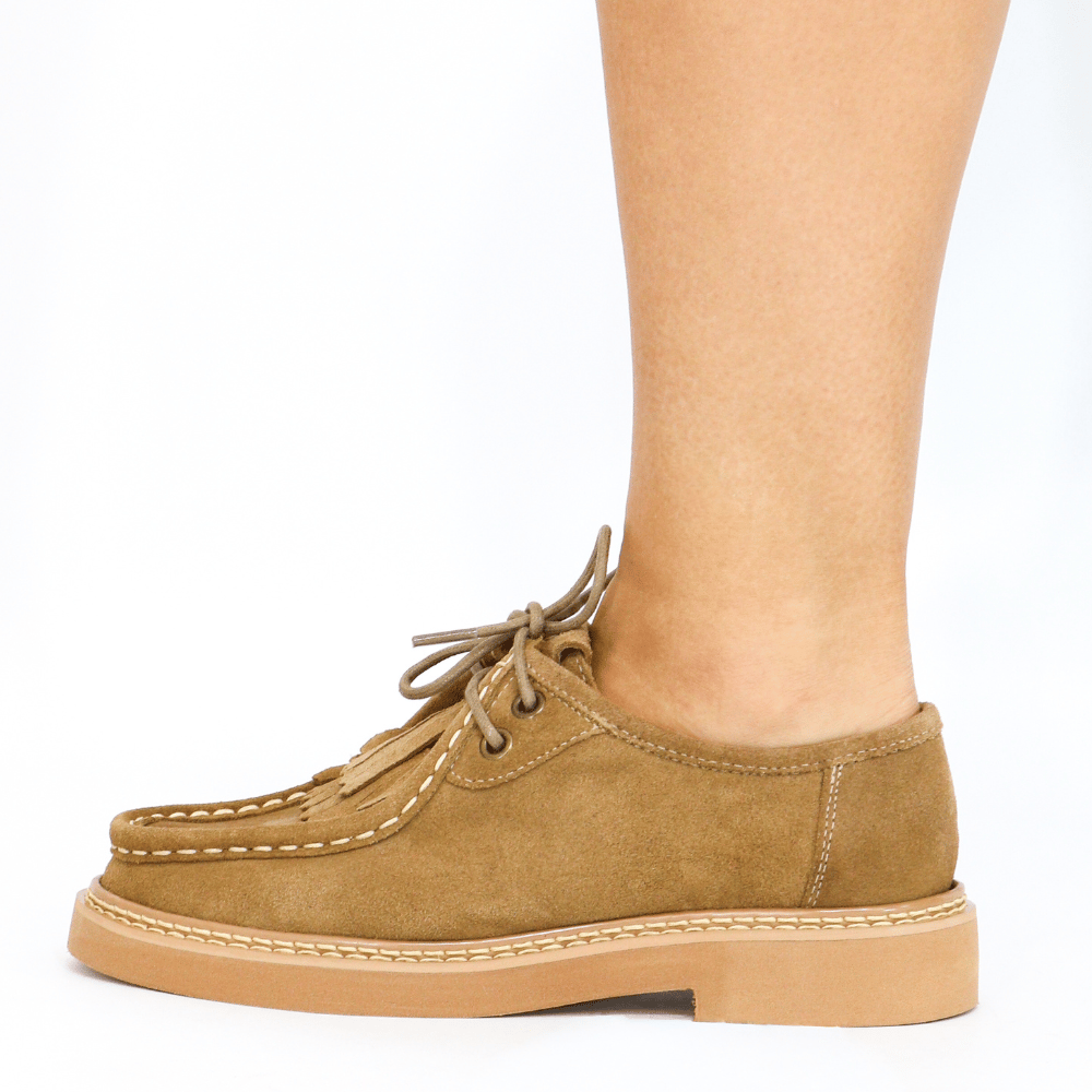 mocassim camurça feminino conforto