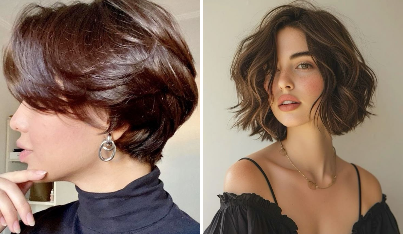 tendências de cortes de cabelo médios