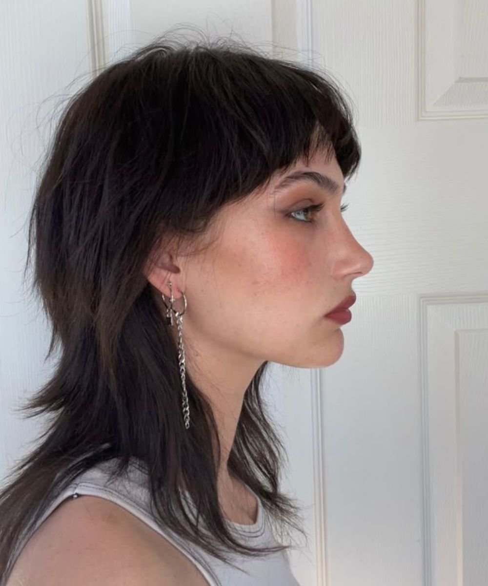 mullet feminino cacheado