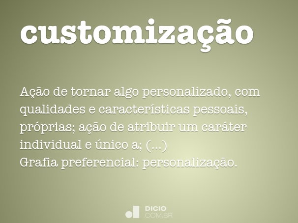 exemplos de customização