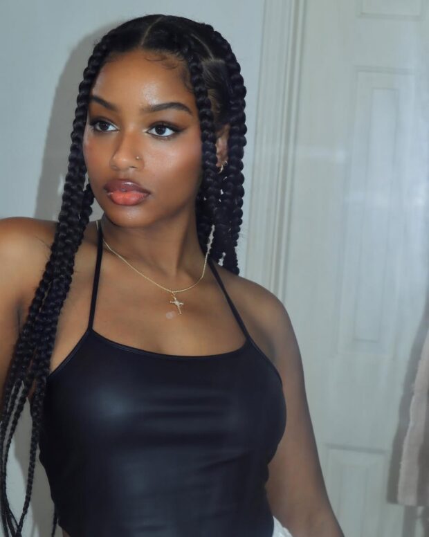 box braids com jumbo