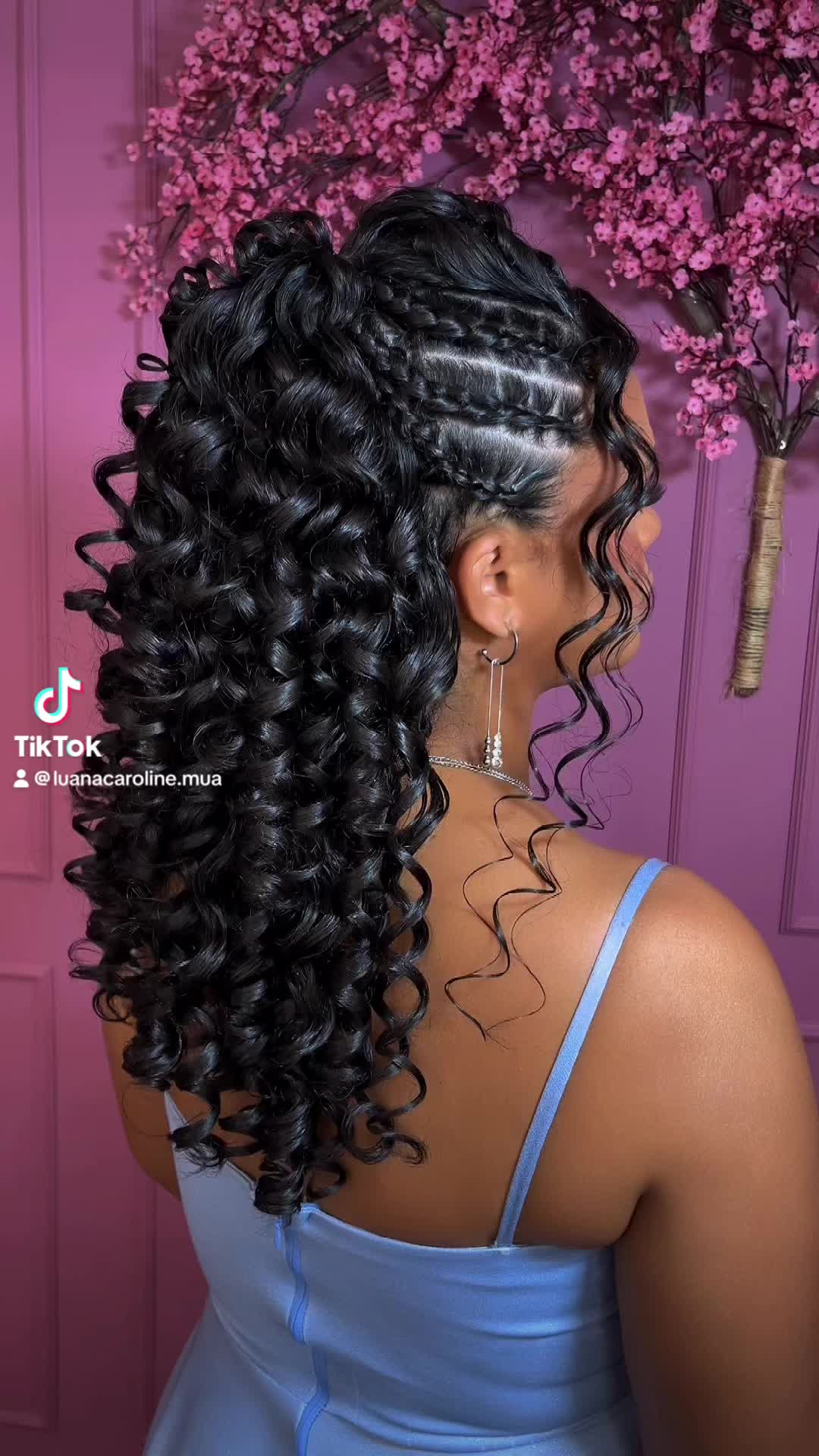 semipreso cabelo cacheado casamento convidada