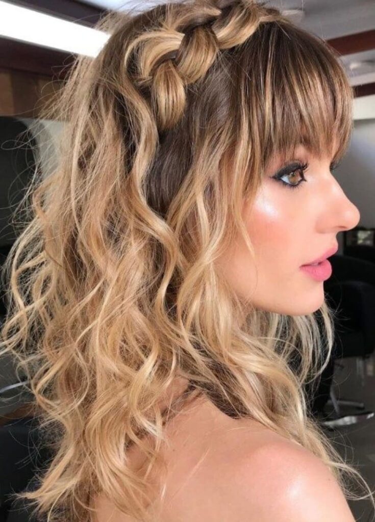 penteados para cabelo médio para casamento