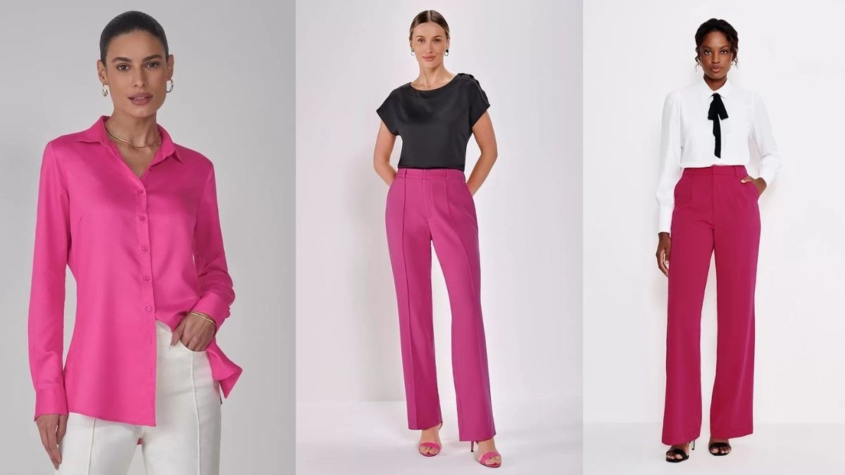 combinação rosa pink com cores