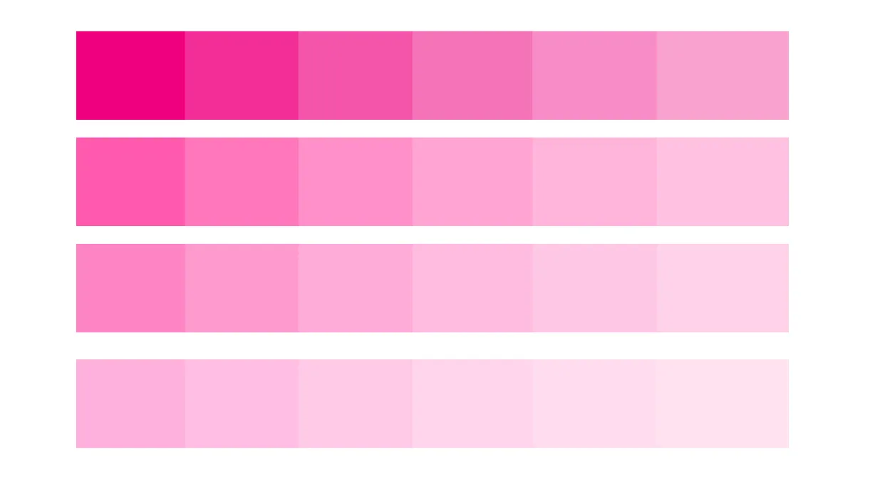 rosa pink e branco