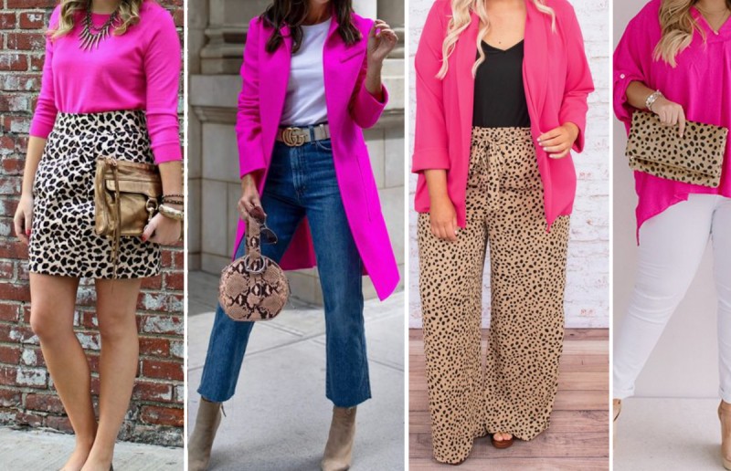rosa pink e branco