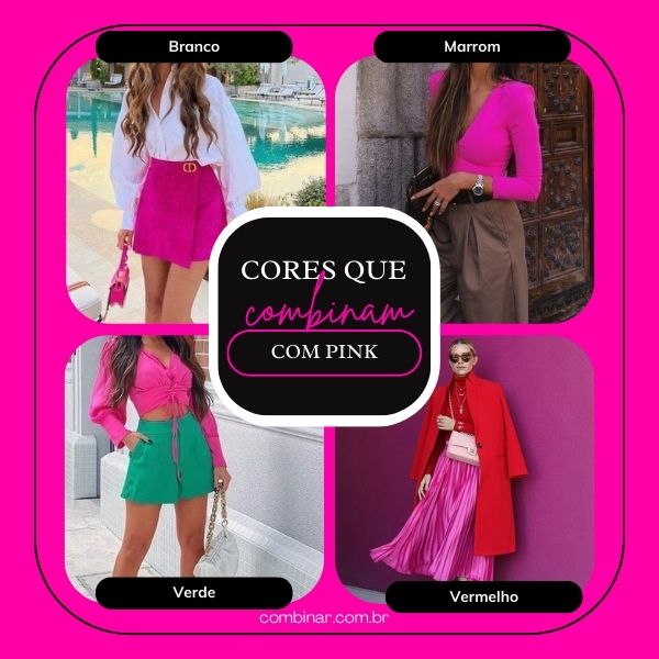rosa pink e preto