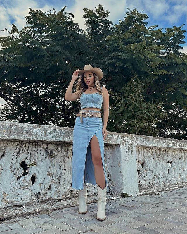 vestido country feminino