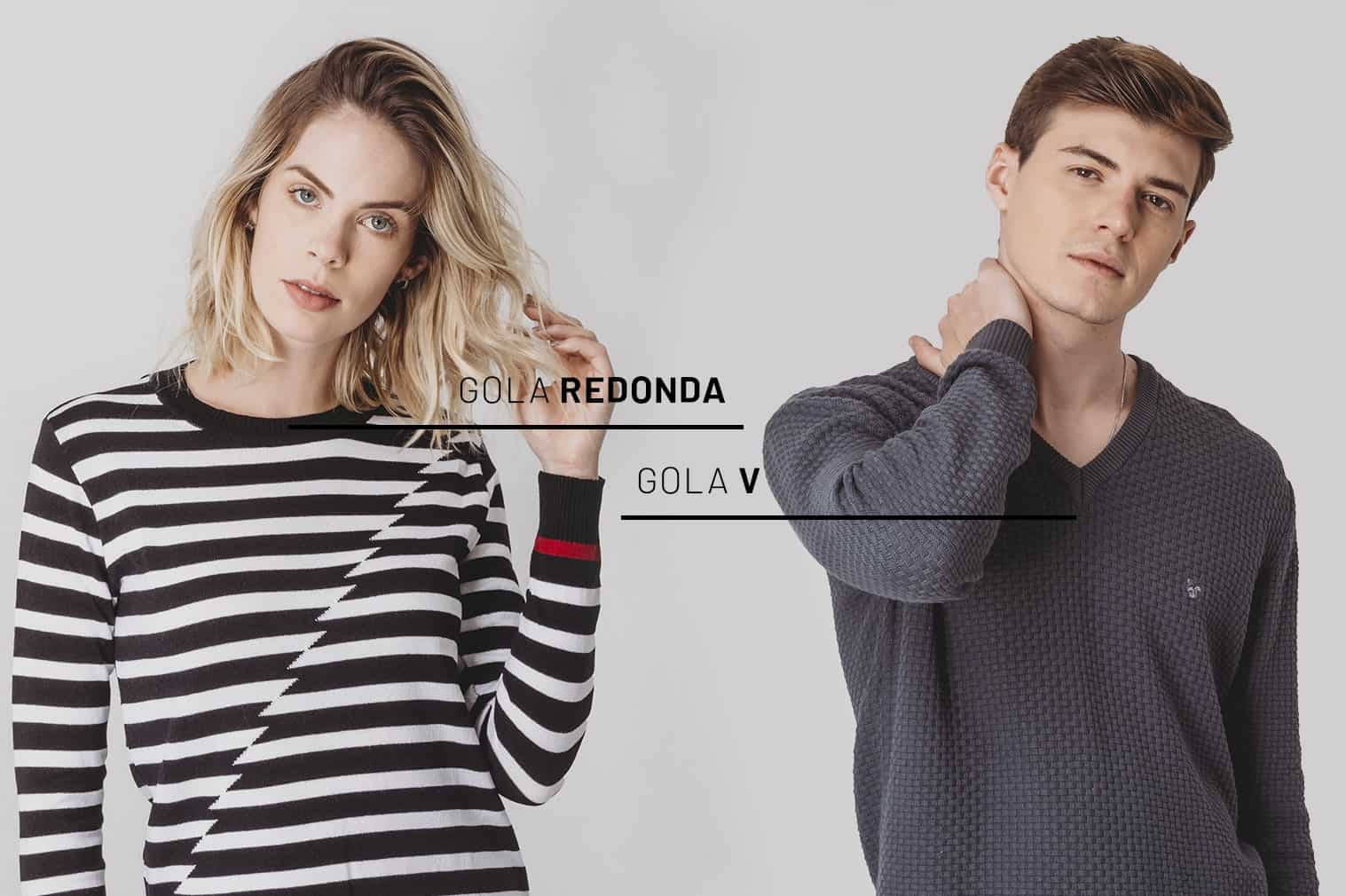 suéter masculino gola redonda