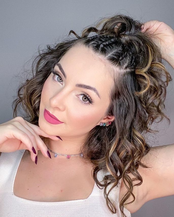 trança embutida cabelo curto