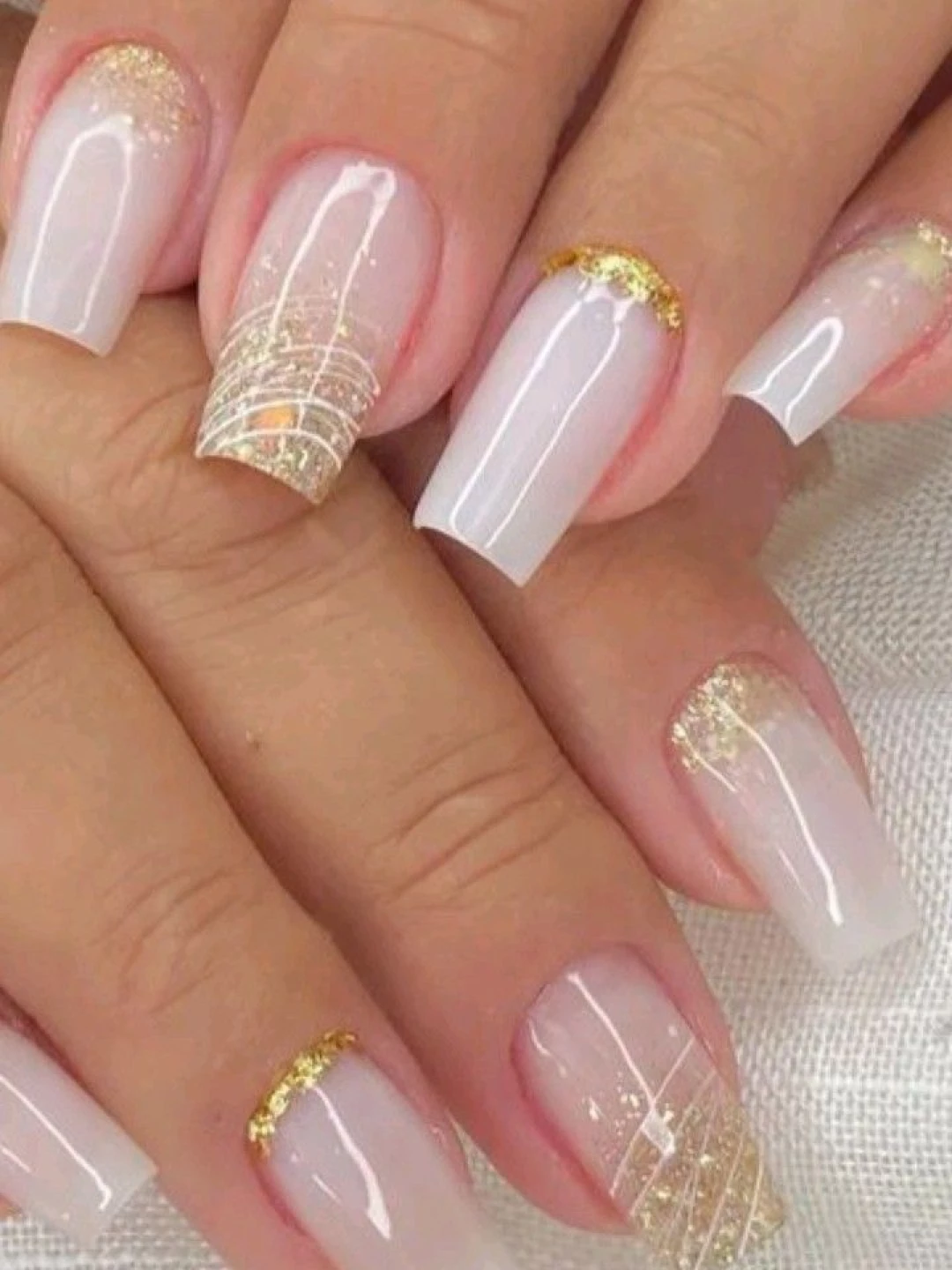 unha decorada delicada para casamento