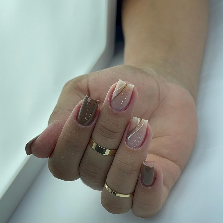 unha decorada delicada unhas curtas