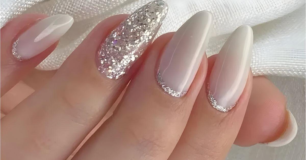 unhas de fibra de vidro para noiva