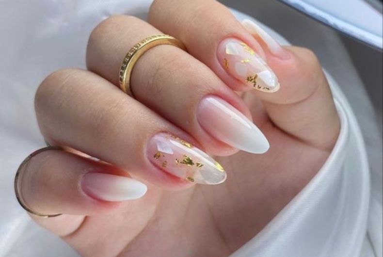 unhas glazed donut noiva