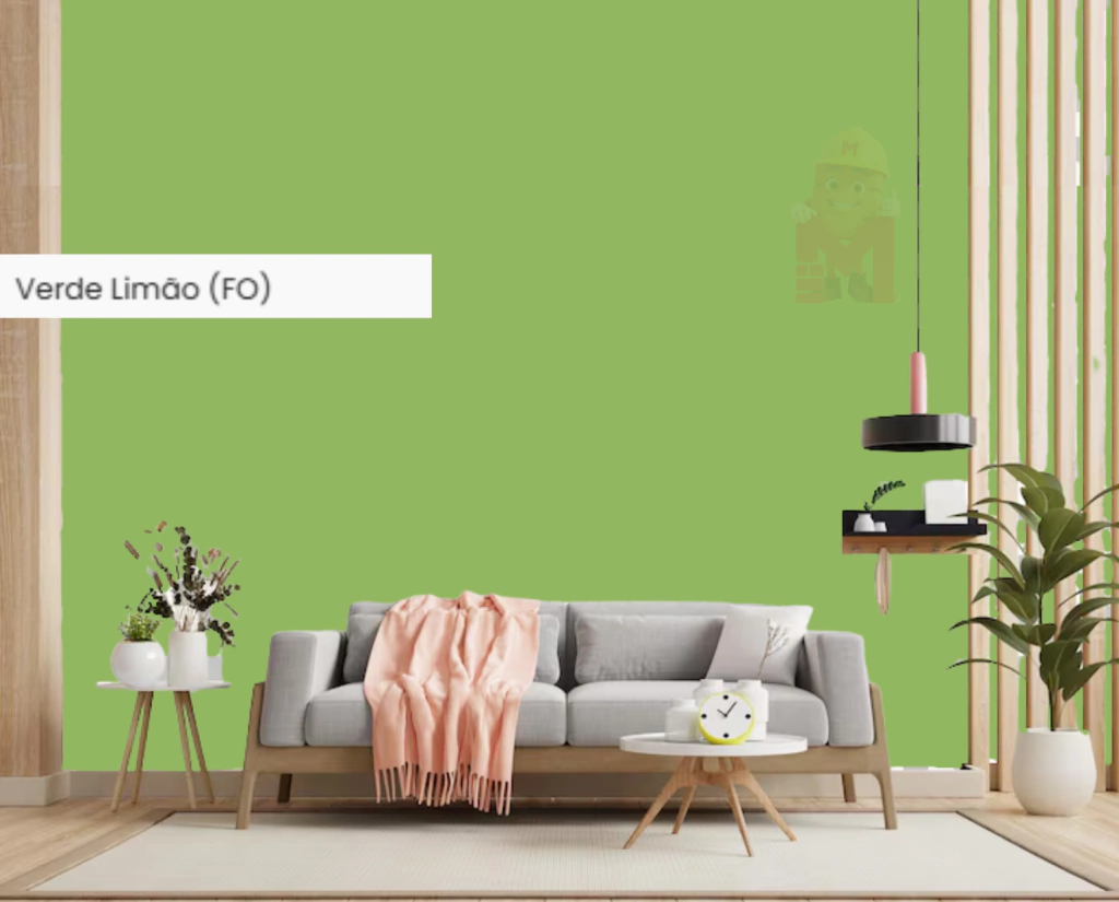 paleta de cores verde limão