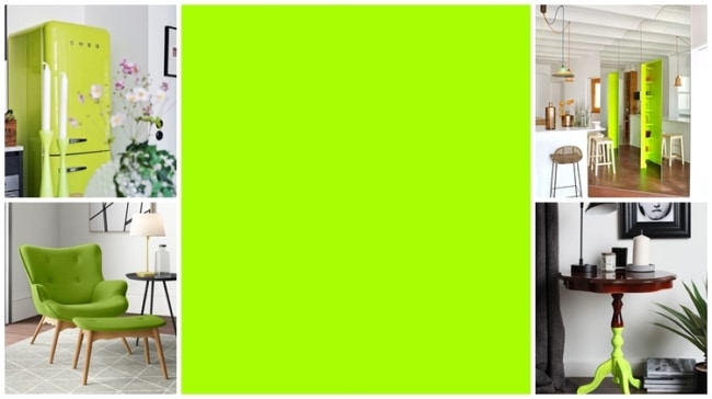 paleta de cores verde limão