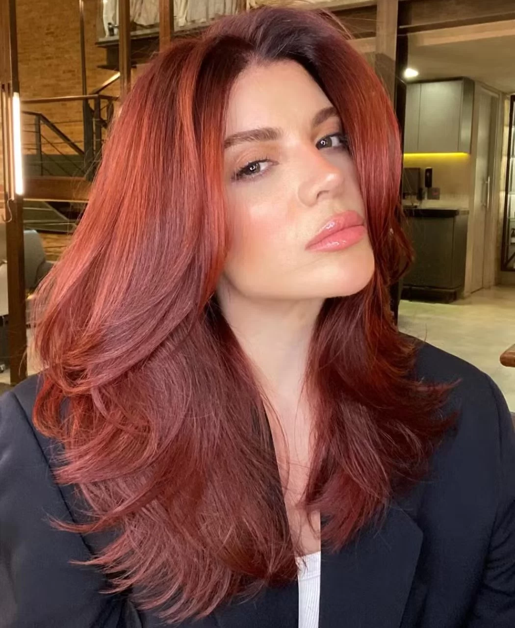 maquiagem vermelho cereja