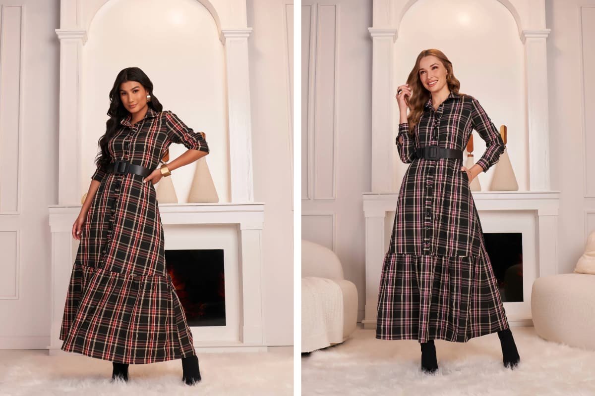 vestido de seda simples