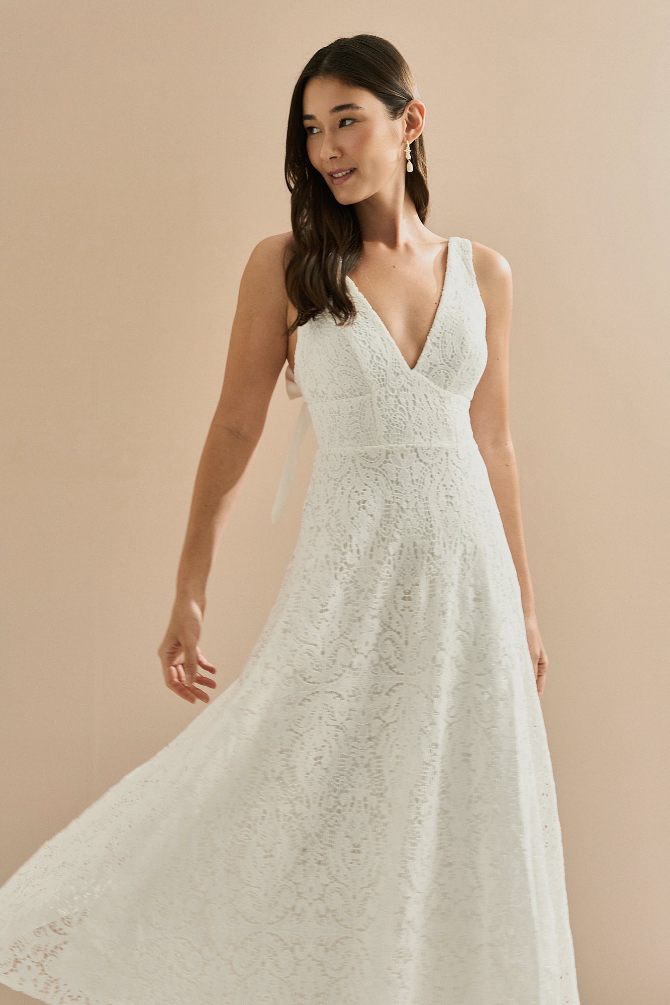 vestido branco para pré-wedding